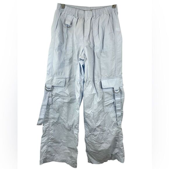Wild Fable ladies cargo wide leg utility pants blue small cotton y2k style 90s - Picture 5 of 13
